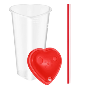 Vaso plástico de corazón