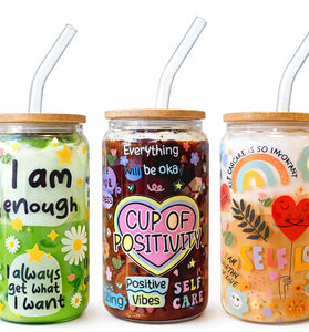 Vaso de Vidrio motivacional