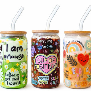 Vaso de Vidrio motivacional