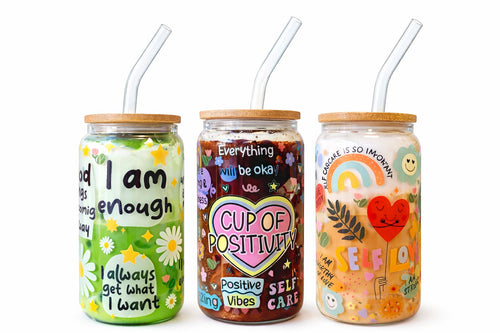 Vaso de Vidrio motivacional